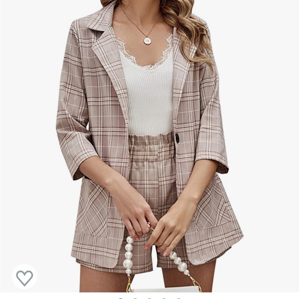 Never worn! Matching blazer and shorts set